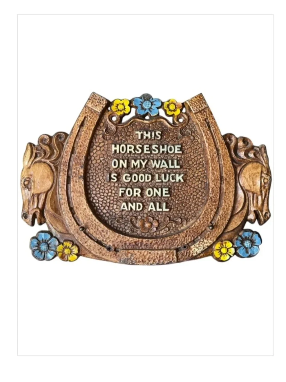 1970s Vintage Horseshoe / Horse Wall Decor
